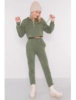 Teplákové kalhoty 15891 khaki