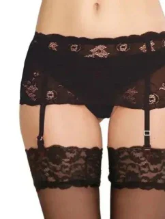 Dámská podvazkový pas Babette 945 Černá - DeLafense