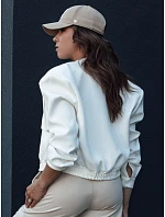 Dámská bunda bomber TY4305 smetanová - FashionStreet Dámská bunda bomber TY4305 smetanová - FashionStreet