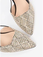 Jedinečné  lodičky dámské černé na širokém podpatku