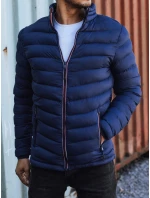 Pánská přechodná prošívaná bunda tmavě modrá TX4934