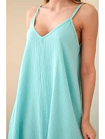 Šaty mušelínové na ramínka mintová Šaty mušelínové na ramínka mintová