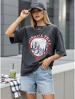 JOSHUA dámské tričko tmavě šedé FashionStreet RY2630