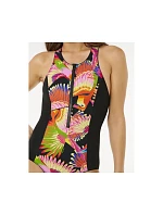 Dámské plavky RIP CURL Mirage Zip Front One Piece, vícebarevné