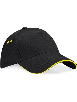 Beechfield B 15C 5 panelová sandwich kšiltovka 53.015C black/yellow Beechfield B 15C 5 panelová sandwich kšiltovka 53.015C black/yellow