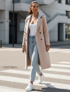 MODVENTURE dámský oversize kabát s kapucí béžový FashionStreet NY0721