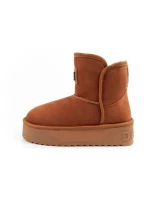 D.Franklin dámské sněhule zimní módní kožešinové zateplené boty hnědé dámské