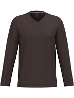 Kariban K 358 Pánské tričko do V s dl. rukávem 20.K358 chocolate Kariban K 358 Pánské tričko do V s dl. rukávem 20.K358 chocolate