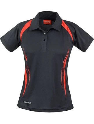 Spiro S 177F Dámské týmové piqué polo 29.177F black/red Spiro S 177F Dámské týmové piqué polo 29.177F black/red