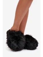 Dámské chlupaté papuče – černé Iseline Dámské chlupaté papuče – černé Iseline
