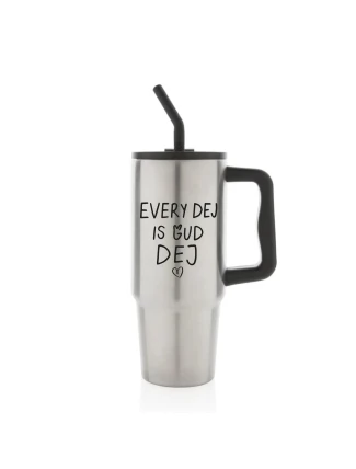 EVERY DEJ IS GUD DEJ - stříbrný cestovní termohrnek 900 ml  
