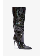 Dámské kozačky na vysokém podpatku C-334 model 202606 Černá - Stephan Paris