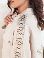 Dámská džínová bunda DALALIS light beige FashionStreet TY4320