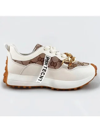 Bílé sportovní boty s řetízkem (N-205) Bílé sportovní boty s řetízkem (N-205)