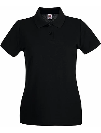 Fruit of the Loom Lady-Fit Premium Polo Dámské piqué polo 16.3030 black Fruit of the Loom Lady-Fit Premium Polo Dámské piqué polo 16.3030 black