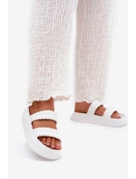 Pěnové Lehké Dámské Sandały Na Platformě S.Barski ZK51-001 Bílé Pěnové Lehké Dámské Sandały Na Platformě S.Barski ZK51-001 Bílé