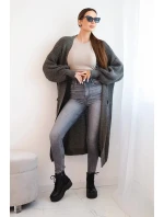 Dlouhý kardigan svetr cappuccino