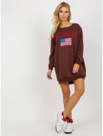 Mikina VI BL 3192.23P tmavě hnědá