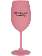 MAMINKA MIMO PREVÁDZKY - ružový pohár na víno 350 ml MAMINKA MIMO PREVÁDZKY - ružový pohár na víno 350 ml