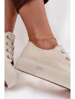 Dámské tenisky na platformě LEE ISLA C WOMEN LOW 50253001.35E Béžové