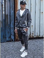 FashionStreet pánské tmavě šedé tepláky AX0791 FashionStreet pánské tmavě šedé tepláky AX0791