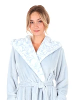 Dámský župan Flora s kapucí krátký 4856 jednobarevný ledově modrá - Vestis