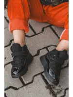 Dětské sportovní šněrovací boty černé Darina