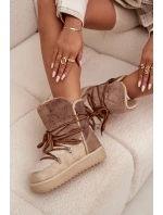 Dámské sněhule s kožíškem DFranklin DFSH370012 Béžové