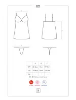 Nádherná košilka 877 - CHE - Obsessive Nádherná košilka 877 - CHE - Obsessive