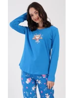 Dámské pyžamo dlouhé Méďa I love you