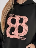 Dámská oversize mikina LITESSO černá FashionStreet BY1413 Dámská oversize mikina LITESSO černá FashionStreet BY1413