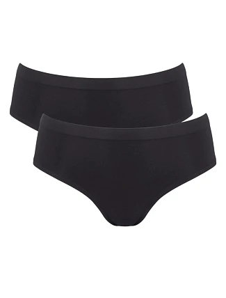 Dámské kalhotky GO Sense Hipster 2P - BLACK - černé 0004 - SLOGGI Dámské kalhotky GO Sense Hipster 2P - BLACK - černé 0004 - SLOGGI
