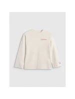 Dívčí tričko oversize s potiskem a dlouhým rukávem 4F 4FJRAW25TLONF589-11S