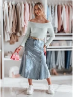 Džínová midi sukně DEMILOVO modrá FashionStreet CY0487