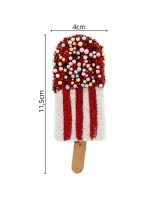 ZMRZLINOVÁ DEKORACE ZÁVĚSNÁ CETKA 3KS BÍLÁ