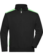 Daiber JN 868 Pracovní mikina s 1/4 zipem - Color 02.0868 black/lime green Daiber JN 868 Pracovní mikina s 1/4 zipem - Color 02.0868 black/lime green