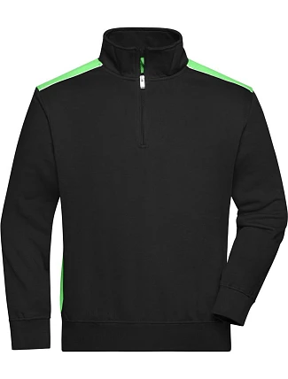 Daiber JN 868 Pracovní mikina s 1/4 zipem - Color 02.0868 black/lime green Daiber JN 868 Pracovní mikina s 1/4 zipem - Color 02.0868 black/lime green
