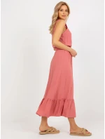 Šaty D73761R30391A tmavě růžové