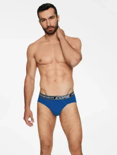 Pánské slipy Bone 40355-MLC Dark Grey Melange-Blue - Henderson