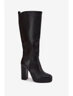 Kozačky na podpatku  model 216794 Step in style