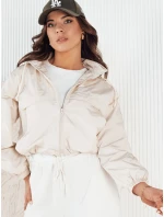 Dámská přechodná bunda s kapucí GRAUS ecru FashionStreet TY4220 Dámská přechodná bunda s kapucí GRAUS ecru FashionStreet TY4220