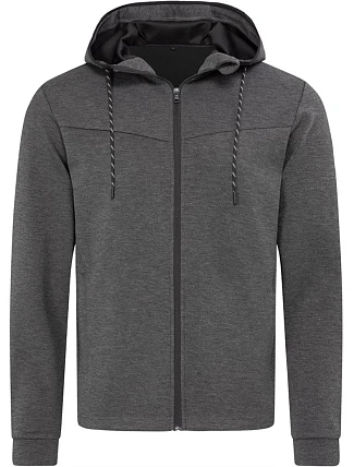 Stedman Scuba Jacket Men Pánská Scuba bunda s kapucí 05.5840 anthra heather