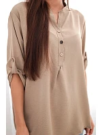 Halenka s prodlouženým zadním dílem cappuccino Halenka s prodlouženým zadním dílem cappuccino