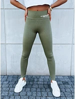 Dámské sportovní legíny SIMPLE LIFE UY1614 khaki - FashionStreet