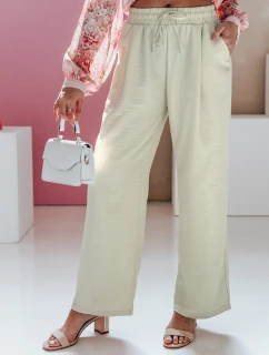 Dámské kalhoty se širokými nohavicemi MILLIVIO khaki FashionStreet UY2661