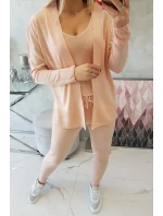 Sada svetrů 3-dílná pudrově růžová