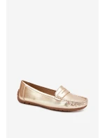 Dámské Eko Kožené Mokasíny Zlaté Lenvie