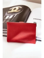 Eko Kožená Dámská Peněženka Červená Bronica