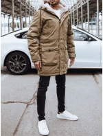 FashionStreet pánská tmavě béžová zimní bunda TX4592 FashionStreet pánská tmavě béžová zimní bunda TX4592