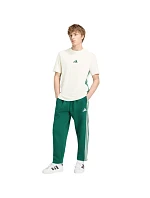 Pánské kalhoty adidas Essentials 3-Stripes Fleece Tapered Cuffed zelené KY4129 Pánské kalhoty adidas Essentials 3-Stripes Fleece Tapered Cuffed zelené KY4129